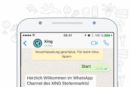 Neu bei Xing: Jobsuche per WhatsApp