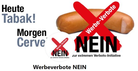 Im Abstimmungsbüchlein ist nicht alles so klar wie auf den Anzeigen des überparteilichen Komitees gegen Werbeverbote...