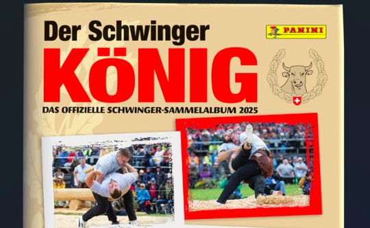 Die Schwinger-Bildchen fürs «Eidgenössische» werden von Panini im italienischen Modena hergestellt... (Bild: © PD Schlussgang)