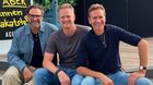 Carlos Lima (l.), Florian Zimmermann und der Comedian Rob Spence... (Bild: © Klein Report)